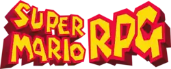 The words "Super Mario RPG" in red and yellow, in a 3-dimensional blocky font.
