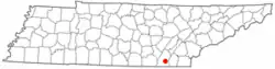 Location of Harrison, Tennessee