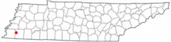 Location of Hickory Withe, Tennessee