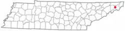 Location of Pine Crest, Tennessee