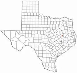 Location of Centerville, Texas
