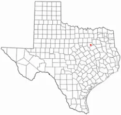 Location of Ennis, Texas