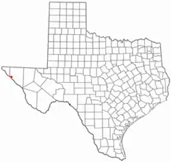 Location of Fort Hancock, Texas