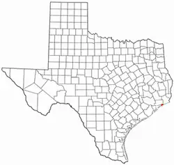 Location of High Island, Texas