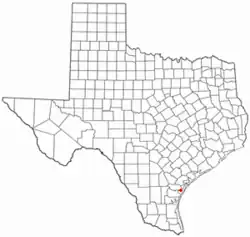 Location of Ingleside, Texas