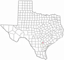 Location of Karnes City, Texas