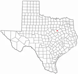 Location of Mertens, Texas