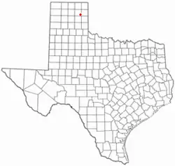 Location of Miami, Texas