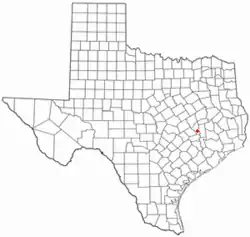 Location of Millican, Texas