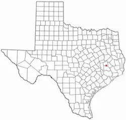 Location of New Waverly, Texas
