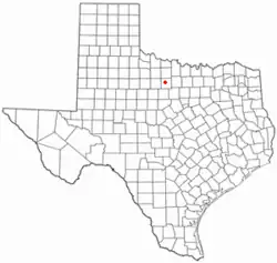 Location of Newcastle, Texas