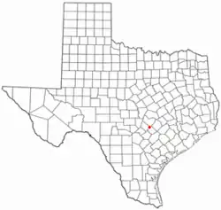 Location of Niederwald, Texas