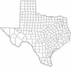 Location of Overton, Texas