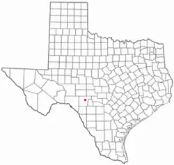 Location of Rocksprings, Texas