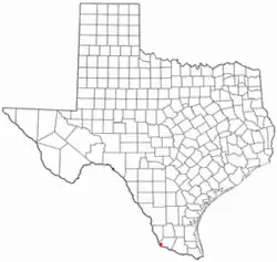 Location of Salineno, Texas