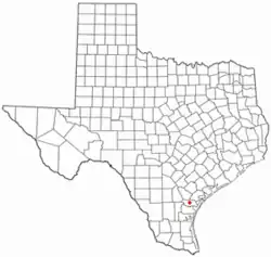 Location of Sinton, Texas