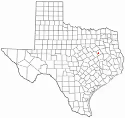 Location of Teague, Texas