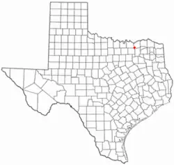 Location of Trenton, Texas