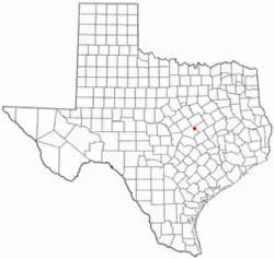 Location of Troy, Texas