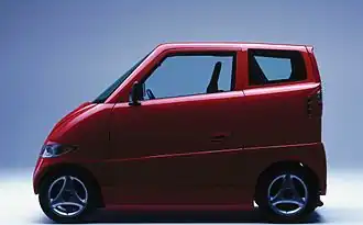 The Commuter Cars Tango, 8&nbsp;ft 5&nbsp;in (257&nbsp;cm) long and 39&nbsp;in (990&nbsp;mm) wide