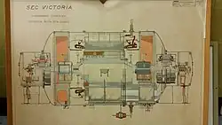 Section view showing interior construction of condenser