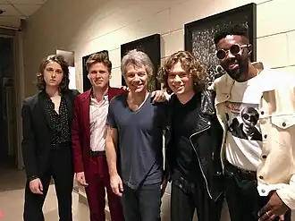 Tempt backstage with Jon Bon Jovi at Madison Square Garden