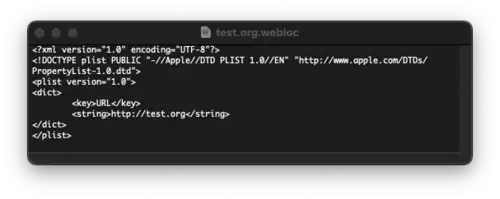 .webloc file created instead of a text clipping because it was interpreted as an website address.
