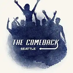 Graphic logo with profiles of people and the text "The Comeback Seattle"