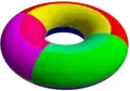 A regular 4x4 square torus, {4,4}4,0