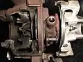 A cut open VGT turbocharger (VW Golf, Diesel)