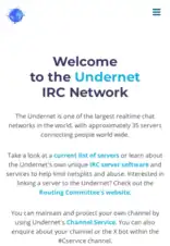 A screenshot of the Undernet site.