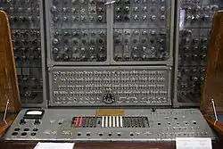 Gray, complex control panel