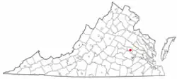 Location of Lakeside, Virginia