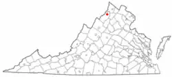 Location of Toms Brook, Virginia