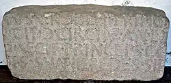 Galician Latin inscription (from Lugo city, Galicia): VECIUS VEROBLII F(ilius) PRICE[ps ...] CIT(...) C(ASTELLO) CIRCINE AN(norum) LX [...]O VECI F(ilius) PRINCEPS CO[...]