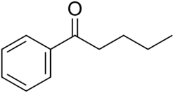 Skeletal formula of valerophenone