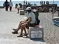 The pier dedicated to Castellani in the town of Varigotti, his birthplace