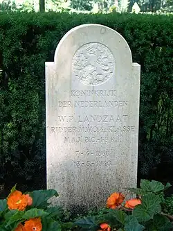 Grave of majoor Landzaat