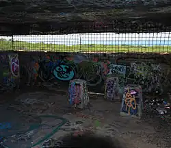 Inside the observation post.