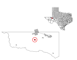 Location of Pyote in Ward County